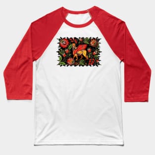 Flowers of winged bull Baseball T-Shirt